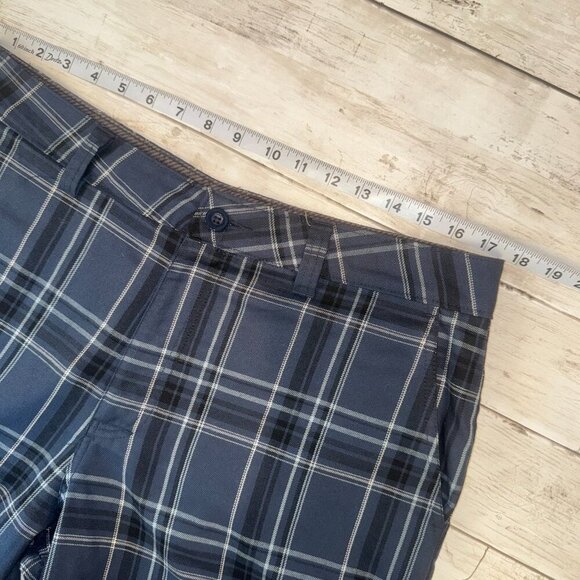 O'Neill Mens Size 34 Navy Blue Plaid Hybrid Swim Trunks Board Shorts - Picture 2 of 7